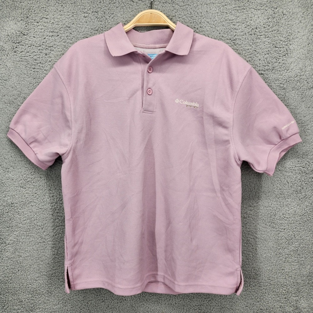 Columbia‎ Mens XL PFG Omni-Freeze Advanced Cooling Textured Polo Shirt Fishing
